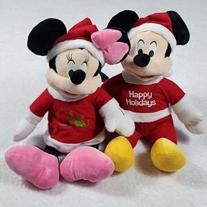 Vintage Holiday Disney Mickey & Minnie Mouse Christmas Dan Dee Collector…